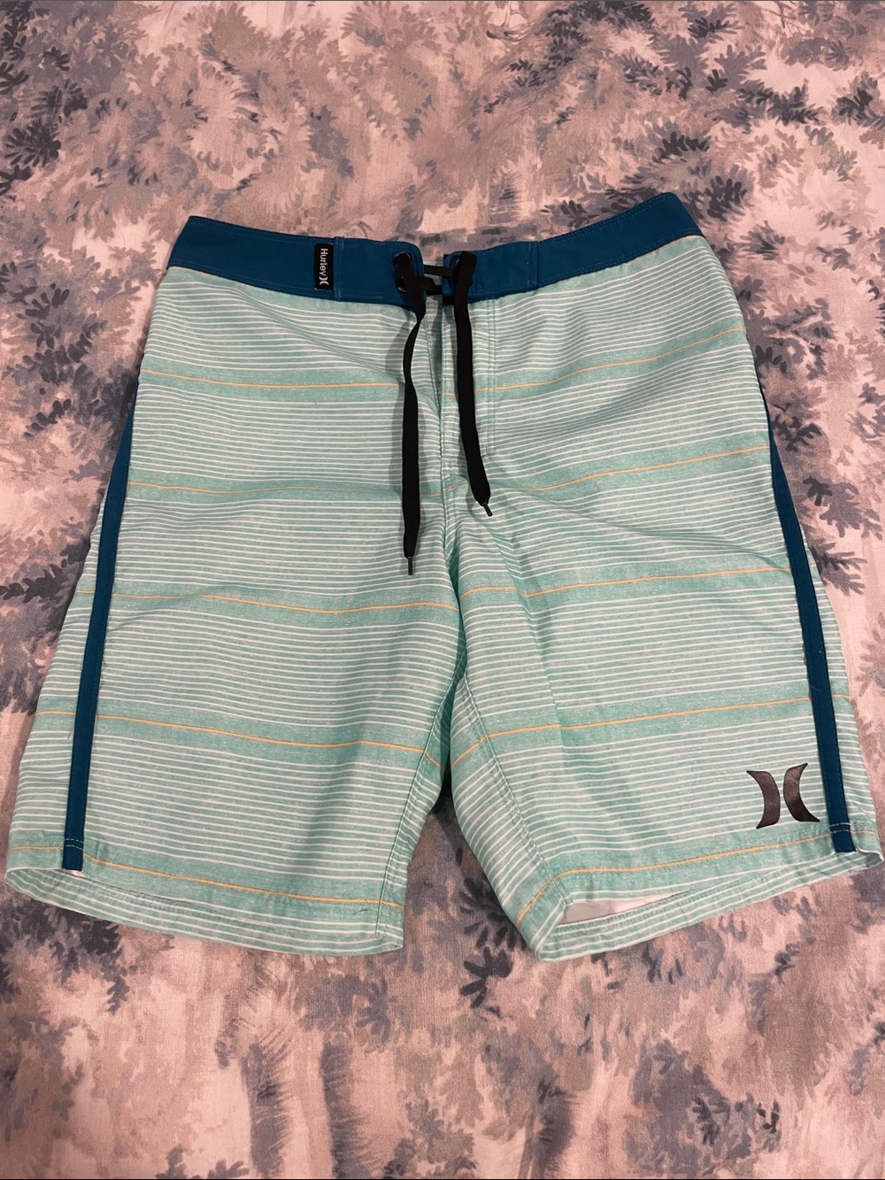 Hurley Striped Kids Swim Trunks